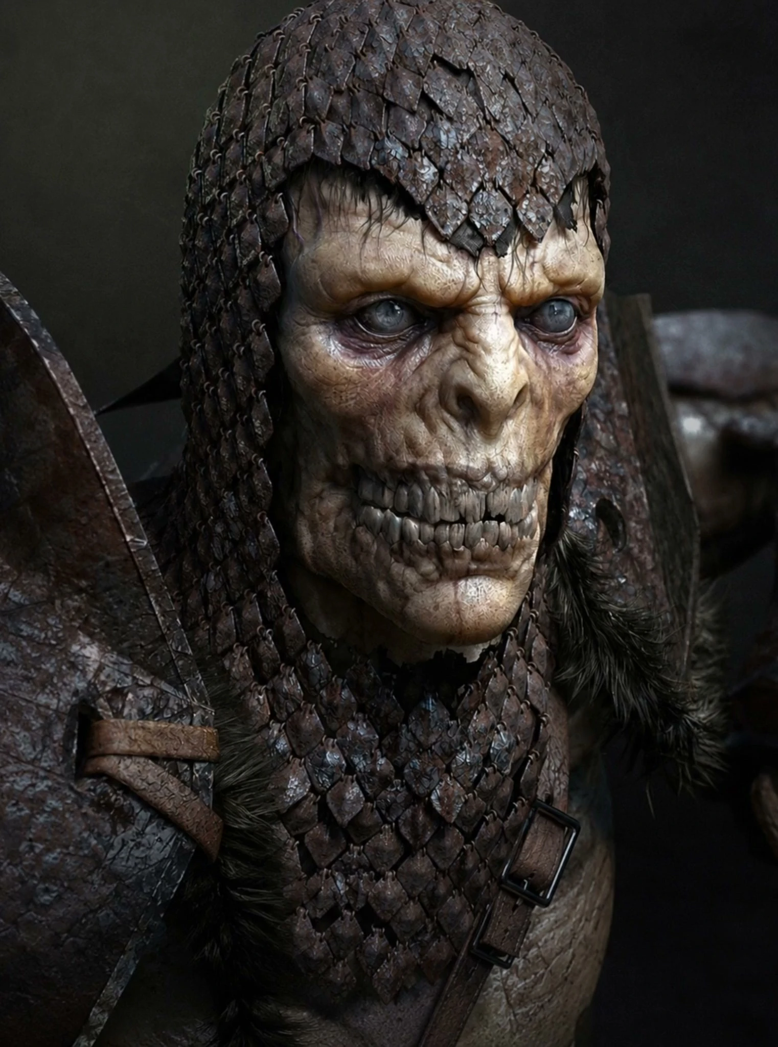 Hurlock creature, scaled hide and exposed teeth